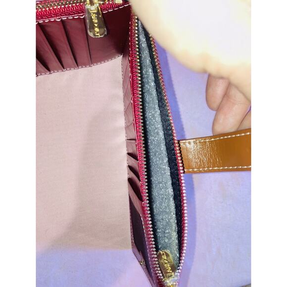 ANDOILT Womens Genuine Leather Cowhide RED Wallet RFID Blocking Bifold Design - Picture 9 of 14